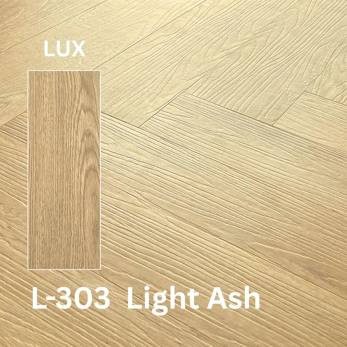 พื้น SPC ลายก้างปลา L303-Light Ash