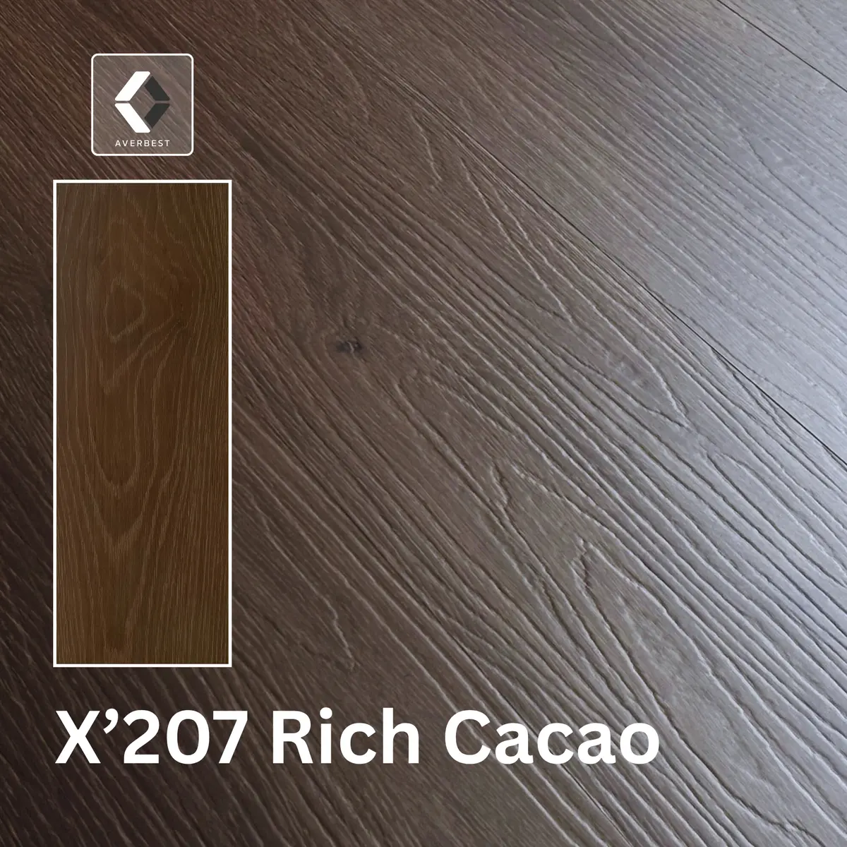 พื้น SPC ลายไม้สี X207-Rich Cacao