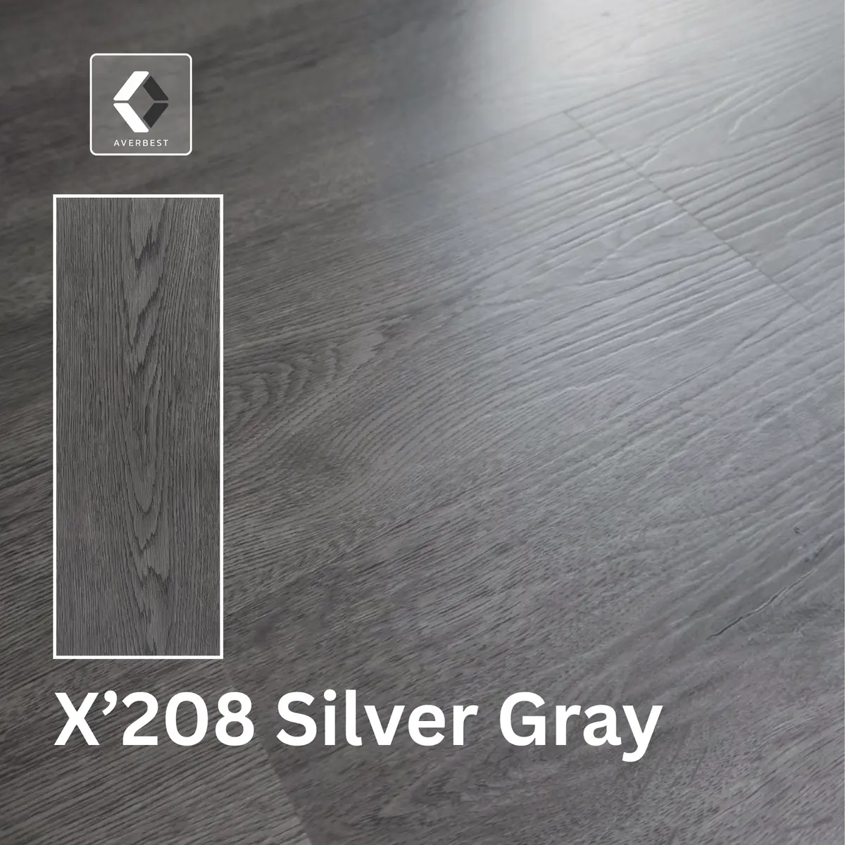 พื้น SPC ลายไม้สี X208-Silver Gray
