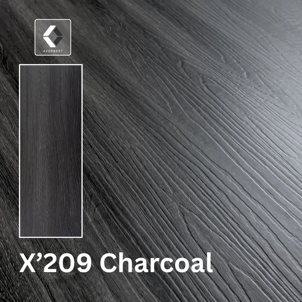 พื้น SPC ลายไม้สี X209-Charcoal